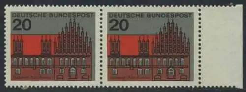 BUND 1964 Michel-Nummer 0416 postfrisch horiz.PAAR RAND rechts