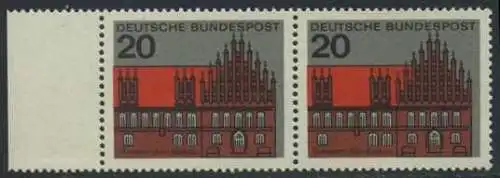 BUND 1964 Michel-Nummer 0416 postfrisch horiz.PAAR RAND links