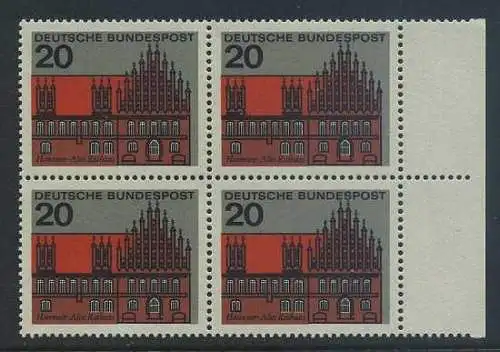 BUND 1964 Michel-Nummer 0416 postfrisch BLOCK RÄNDER rechts