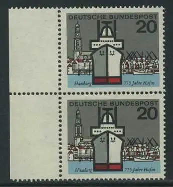 BUND 1964 Michel-Nummer 0417 postfrisch vert.PAAR RAND links