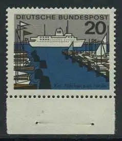 BUND 1964 Michel-Nummer 0418 postfrisch EINZELMARKE RAND unten