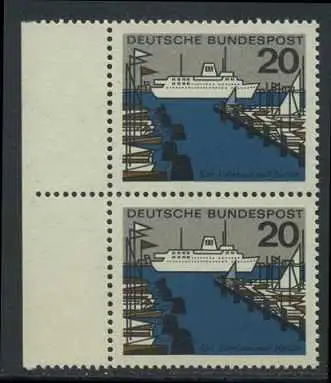 BUND 1964 Michel-Nummer 0418 postfrisch vert.PAAR RAND links
