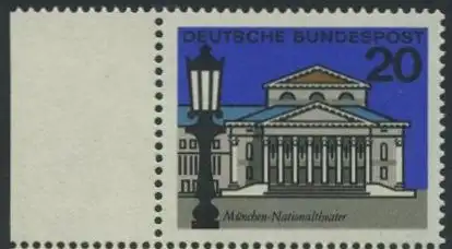 BUND 1964 Michel-Nummer 0419 postfrisch EINZELMARKE RAND links