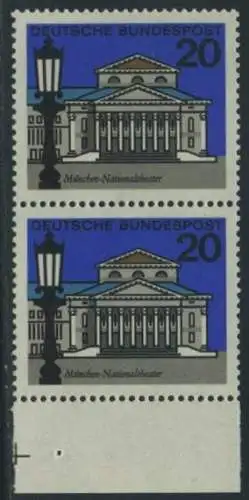BUND 1964 Michel-Nummer 0419 postfrisch vert.PAAR RAND unten