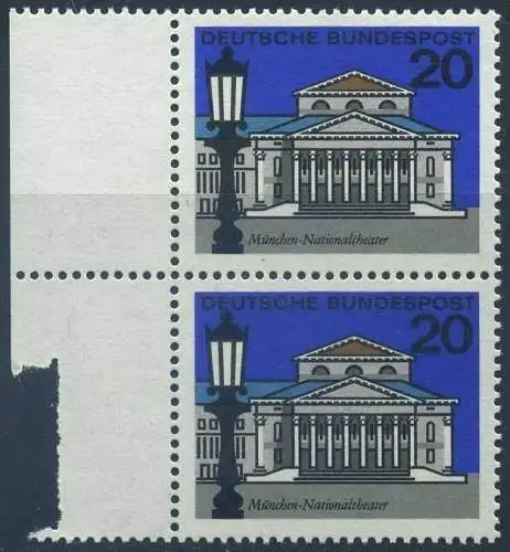 BUND 1964 Michel-Nummer 0419 postfrisch vert.PAAR RAND links (b)