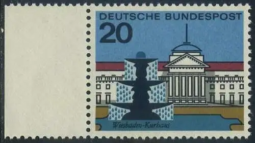 BUND 1964 Michel-Nummer 0420 postfrisch EINZELMARKE RAND links (a)