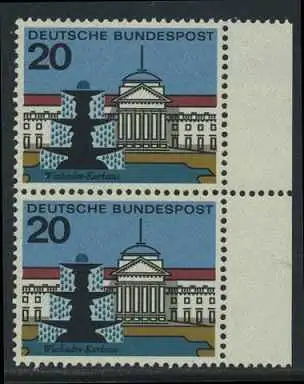 BUND 1964 Michel-Nummer 0420 postfrisch vert.PAAR RAND rechts