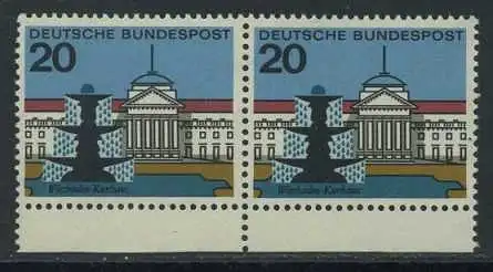 BUND 1964 Michel-Nummer 0420 postfrisch horiz.PAAR RAND unten