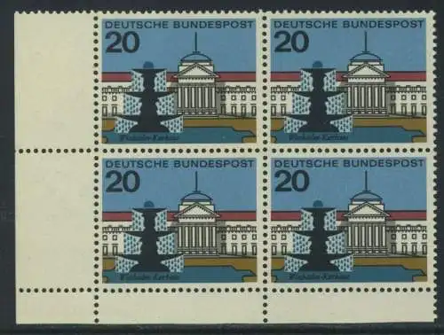 BUND 1964 Michel-Nummer 0420 postfrisch BLOCK ECKRAND unten links