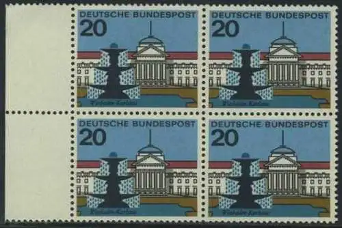 BUND 1964 Michel-Nummer 0420 postfrisch BLOCK RÄNDER links
