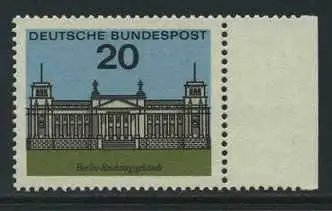 BUND 1964 Michel-Nummer 0421 postfrisch EINZELMARKE RAND rechts