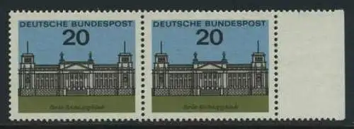 BUND 1964 Michel-Nummer 0421 postfrisch horiz.PAAR RAND rechts