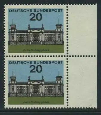 BUND 1964 Michel-Nummer 0421 postfrisch vert.PAAR RAND rechts
