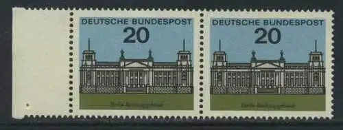 BUND 1964 Michel-Nummer 0421 postfrisch horiz.PAAR RAND links