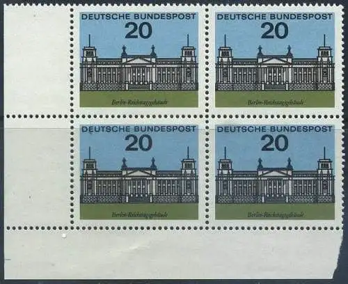 BUND 1964 Michel-Nummer 0421 postfrisch BLOCK ECKRAND unten links