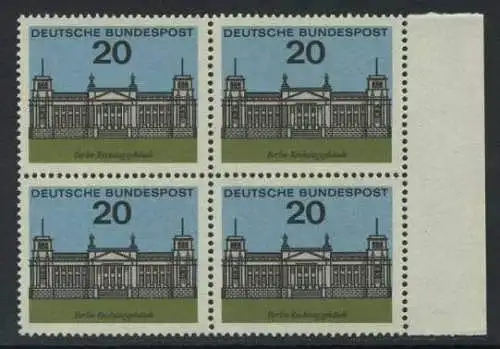 BUND 1964 Michel-Nummer 0421 postfrisch BLOCK RÄNDER rechts