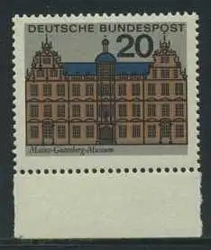BUND 1964 Michel-Nummer 0422 postfrisch EINZELMARKE RAND unten