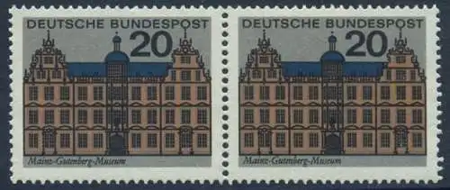 BUND 1964 Michel-Nummer 0422 postfrisch horiz.PAAR