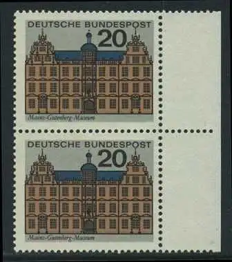 BUND 1964 Michel-Nummer 0422 postfrisch vert.PAAR RAND rechts