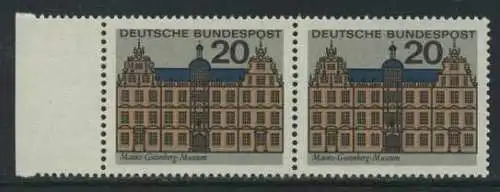 BUND 1964 Michel-Nummer 0422 postfrisch horiz.PAAR RAND links