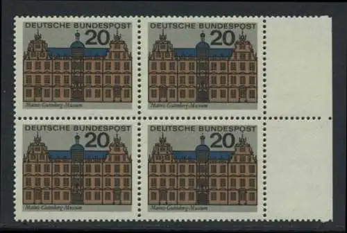 BUND 1964 Michel-Nummer 0422 postfrisch BLOCK RÄNDER rechts