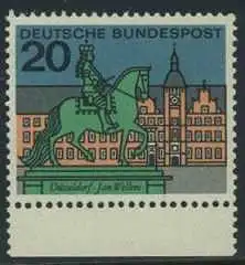 BUND 1964 Michel-Nummer 0423 postfrisch EINZELMARKE RAND unten