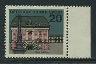 BUND 1964 Michel-Nummer 0424 postfrisch EINZELMARKE RAND rechts