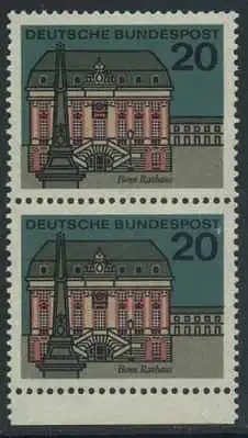 BUND 1964 Michel-Nummer 0424 postfrisch vert.PAAR RAND unten