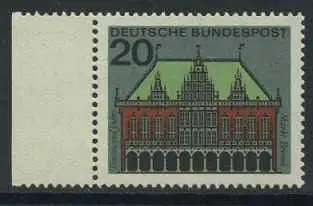 BUND 1964 Michel-Nummer 0425 postfrisch EINZELMARKE RAND links