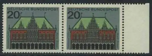 BUND 1964 Michel-Nummer 0425 postfrisch horiz.PAAR RAND rechts