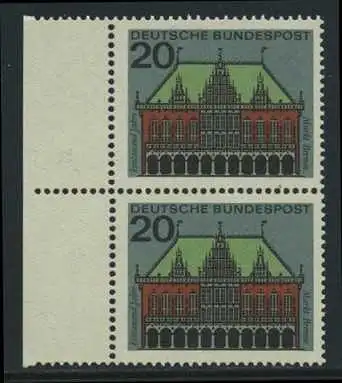 BUND 1964 Michel-Nummer 0425 postfrisch vert.PAAR RAND links