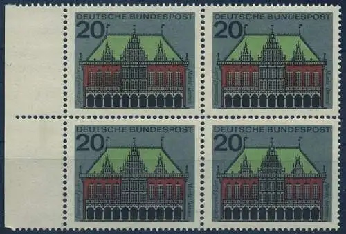 BUND 1964 Michel-Nummer 0425 postfrisch BLOCK RÄNDER links (a)