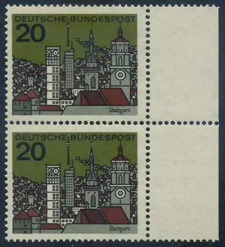 BUND 1964 Michel-Nummer 0426 postfrisch vert.PAAR RAND rechts 