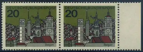 BUND 1964 Michel-Nummer 0426 postfrisch horiz.PAAR RAND rechts