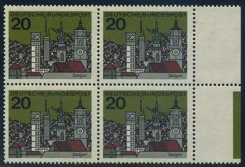 BUND 1964 Michel-Nummer 0426 postfrisch BLOCK RÄNDER rechts (b)