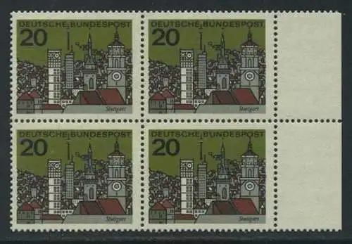 BUND 1964 Michel-Nummer 0426 postfrisch BLOCK RÄNDER rechts (a)