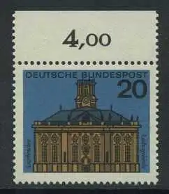 BUND 1964 Michel-Nummer 0427 postfrisch EINZELMARKE RAND oben (a)