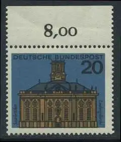BUND 1964 Michel-Nummer 0427 postfrisch EINZELMARKE RAND oben (c)