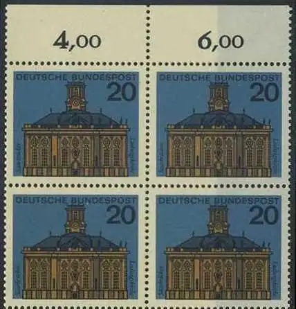 BUND 1964 Michel-Nummer 0427 postfrisch BLOCK RÄNDER oben