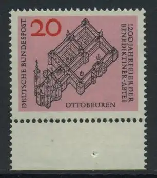 BUND 1964 Michel-Nummer 0428 postfrisch EINZELMARKE RAND unten