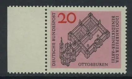 BUND 1964 Michel-Nummer 0428 postfrisch EINZELMARKE RAND links