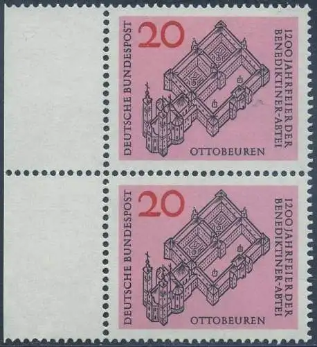 BUND 1964 Michel-Nummer 0428 postfrisch vert.PAAR RAND links