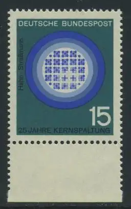 BUND 1964 Michel-Nummer 0441 postfrisch EINZELMARKE RAND unten