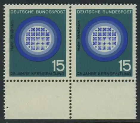 BUND 1964 Michel-Nummer 0441 postfrisch horiz.PAAR RAND unten