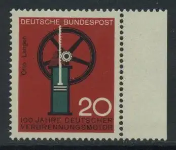 BUND 1964 Michel-Nummer 0442 postfrisch EINZELMARKE RAND rechts