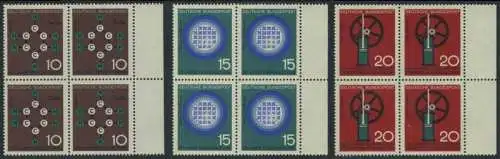 BUND 1964 Michel-Nummer 0440-0442 postfrisch SATZ(3) BLÖCKE RÄNDER rechts