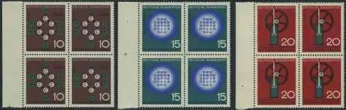 BUND 1964 Michel-Nummer 0440-0442 postfrisch SATZ(3) BLÖCKE RÄNDER links