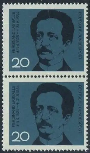 BUND 1964 Michel-Nummer 0443 postfrisch vert.PAAR