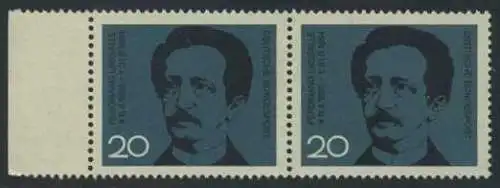 BUND 1964 Michel-Nummer 0443 postfrisch horiz.PAAR RAND links