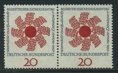 BUND 1964 Michel-Nummer 0444 postfrisch horiz.PAAR